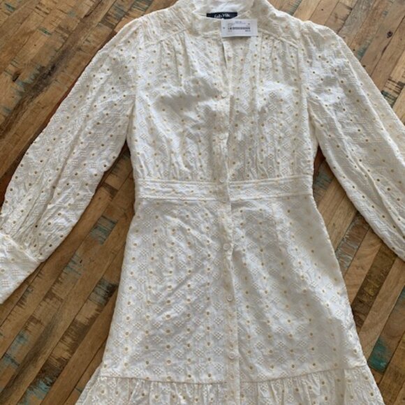 Fab'rik Cori Button Down Ruffled Mini Dress - Picture 3 of 4